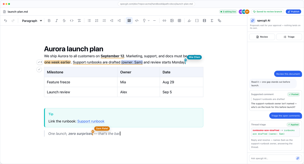 specgit screenshot 1